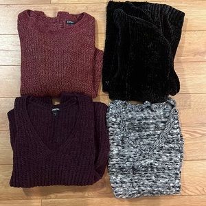 All four sweaters for the price of 1